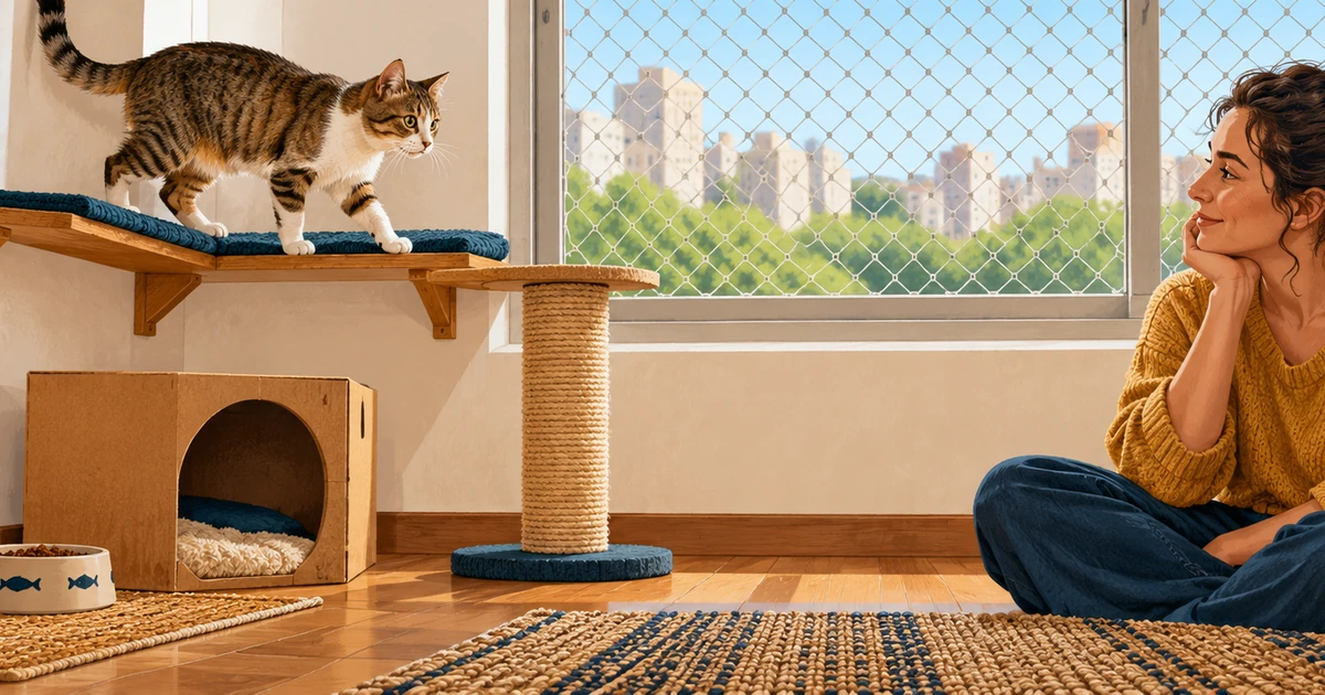 Enriquecimento ambiental para gatos: escolhas, segurança e rotina