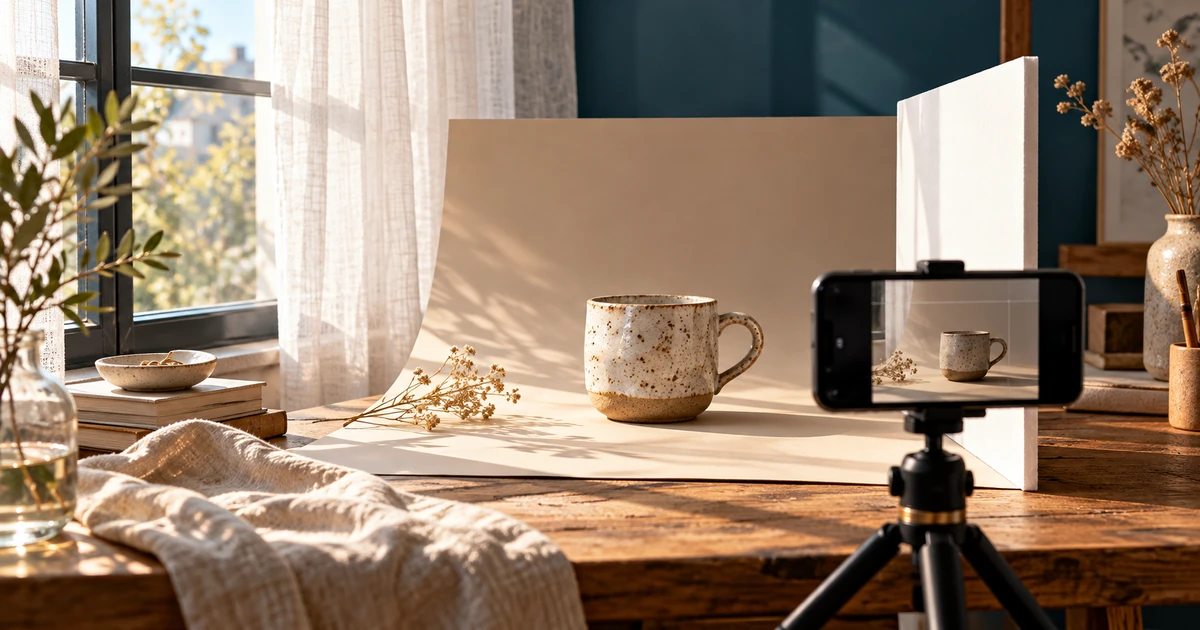 Como fotografar produtos artesanais com celular e luz de janela